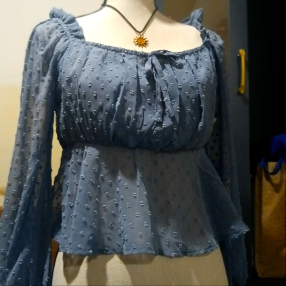 Elegant Blue Women's Top